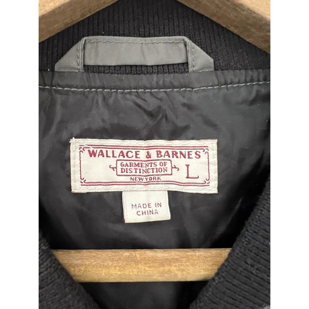 Wallace And Barnes Jacket Mens Large MA-1 Bomber Softshell J Crew Grey Tactical - Picture 2 of 16